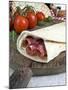 Piadina Flat Bread With Salami and Stracchino Cheese, Typical Emilia Romagna Food-null-Mounted Photographic Print