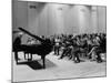 Pianist Artur Rubinstein Taking Bow Next to Grand Piano as Audience Enthusiastically Responds-null-Mounted Premium Photographic Print