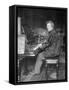 Pianist Ferrucio Busoni Posing at Piano-H. Hermann-Framed Stretched Canvas