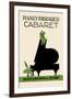 Pianist Forbundiets Cabaret-Kage-Framed Art Print