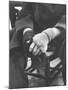 Pianist Glenn Gould in Fingerless Gloves Worn to Keep Hands Supple, Columbia Recording Studio-Gordon Parks-Mounted Premium Photographic Print
