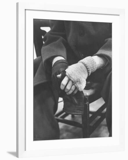 Pianist Glenn Gould in Fingerless Gloves Worn to Keep Hands Supple, Columbia Recording Studio-Gordon Parks-Framed Premium Photographic Print