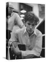 Pianist Glenn Gould Listening Intensely to Performance of Bach's Goldberg Variations Played Back-Gordon Parks-Stretched Canvas
