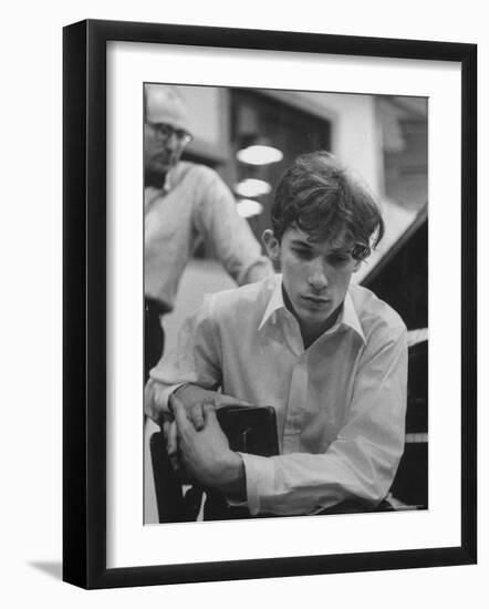 Pianist Glenn Gould Listening Intensely to Performance of Bach's Goldberg Variations Played Back-Gordon Parks-Framed Premium Photographic Print