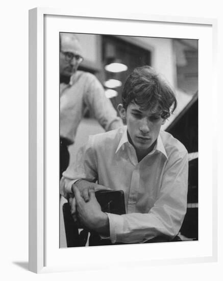 Pianist Glenn Gould Listening Intensely to Performance of Bach's Goldberg Variations Played Back-Gordon Parks-Framed Premium Photographic Print