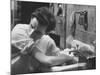 Pianist Glenn Gould Soaking His Hands in Sink to Limber Up His Fingers Before in Studio-Gordon Parks-Mounted Premium Photographic Print