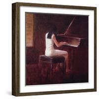 Pianist, Hanoi (Oil on Canvas)-Lincoln Seligman-Framed Giclee Print