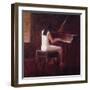 Pianist, Hanoi (Oil on Canvas)-Lincoln Seligman-Framed Giclee Print