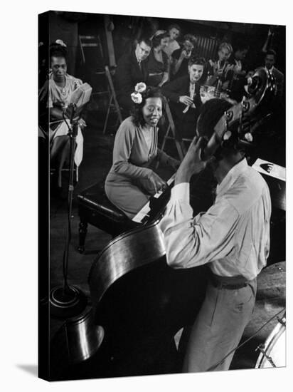 Pianist Mary Lou Williams Playing a Boogie Woogie Selection-Gjon Mili-Stretched Canvas