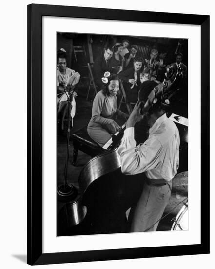 Pianist Mary Lou Williams Playing a Boogie Woogie Selection-Gjon Mili-Framed Premium Photographic Print