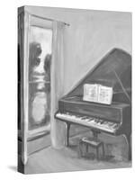 PIANO #2 BW-ALLAYN STEVENS-Stretched Canvas