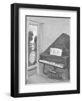 PIANO #2 BW-ALLAYN STEVENS-Framed Art Print