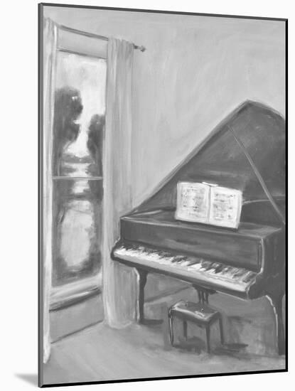 PIANO #2 BW-ALLAYN STEVENS-Mounted Art Print