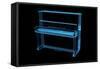 Piano 3D X-Ray Blue Transparent-sauliusl-Framed Stretched Canvas