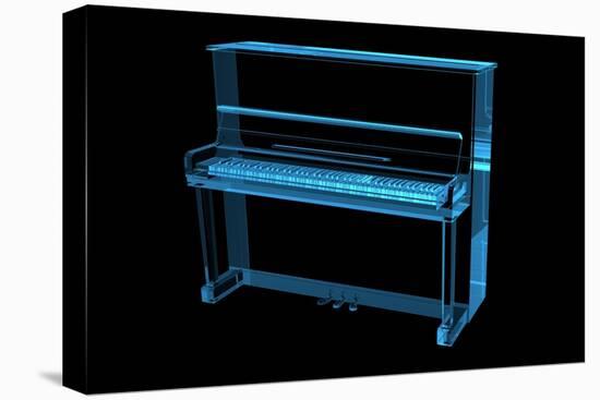 Piano 3D X-Ray Blue Transparent-sauliusl-Stretched Canvas