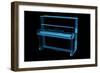 Piano 3D X-Ray Blue Transparent-sauliusl-Framed Art Print