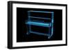 Piano 3D X-Ray Blue Transparent-sauliusl-Framed Art Print