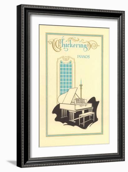 Piano Advertisement-null-Framed Art Print