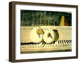 Piano Birds-Thomas MacGregor-Framed Giclee Print