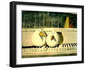 Piano Birds-Thomas MacGregor-Framed Giclee Print