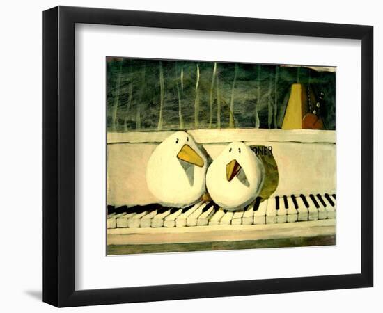 Piano Birds-Thomas MacGregor-Framed Premium Giclee Print