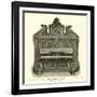 Piano, Ebony Case, by Hallett, Davis and Company-null-Framed Giclee Print