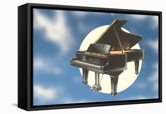 Piano Floating in Space-null-Framed Stretched Canvas