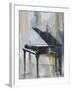 PIANO IN GOLD-ALLAYN STEVENS-Framed Art Print