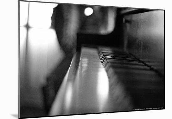 Piano Keys b/w-null-Mounted Poster