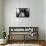 Piano Keys b/w-null-Framed Stretched Canvas displayed on a wall