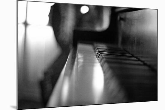 Piano Keys b/w-null-Mounted Photo