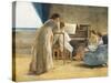 Piano Lesson, 1866-1867-Adriano Cecioni-Stretched Canvas