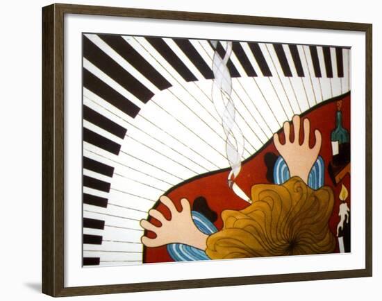 Piano man, 2001-Timothy Nathan Joel-Framed Giclee Print