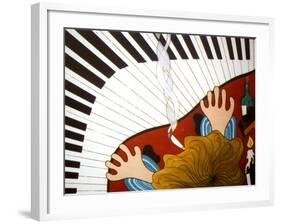 Piano man, 2001-Timothy Nathan Joel-Framed Giclee Print