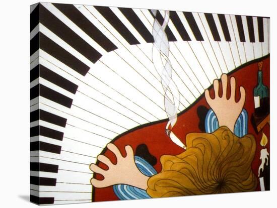 Piano man, 2001-Timothy Nathan Joel-Stretched Canvas