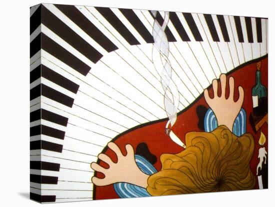 Piano man, 2001-Timothy Nathan Joel-Stretched Canvas