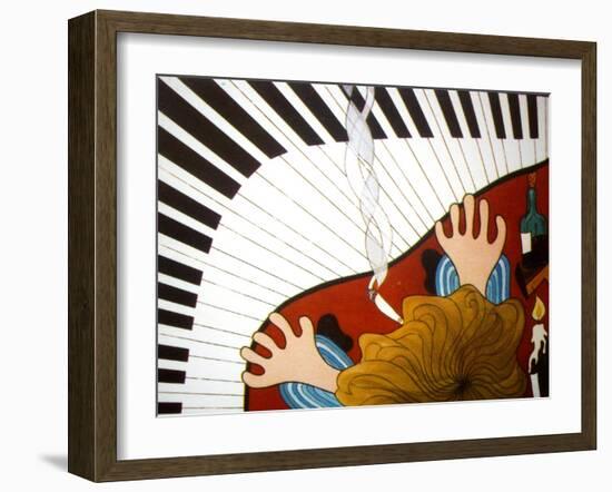 Piano man, 2001-Timothy Nathan Joel-Framed Giclee Print