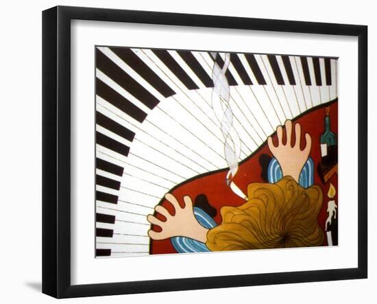 Piano man, 2001-Timothy Nathan Joel-Framed Giclee Print