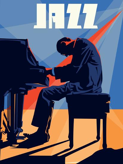 Piano Man-null-Lamina Framed Poster