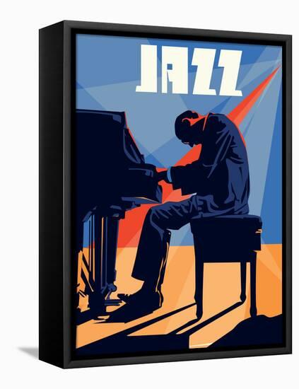 Piano Man-null-Framed Stretched Canvas