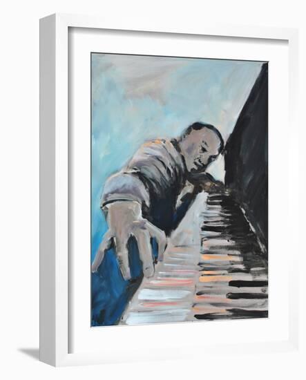 PIANO MAN-ALLAYN STEVENS-Framed Art Print