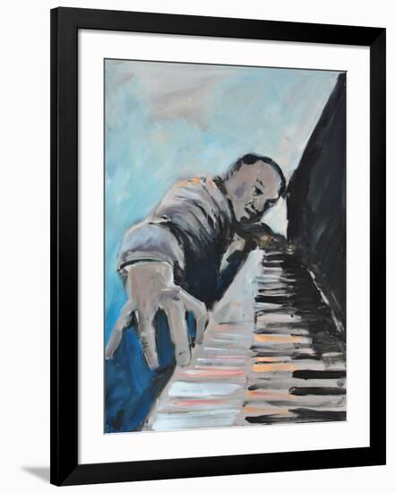 PIANO MAN-ALLAYN STEVENS-Framed Art Print