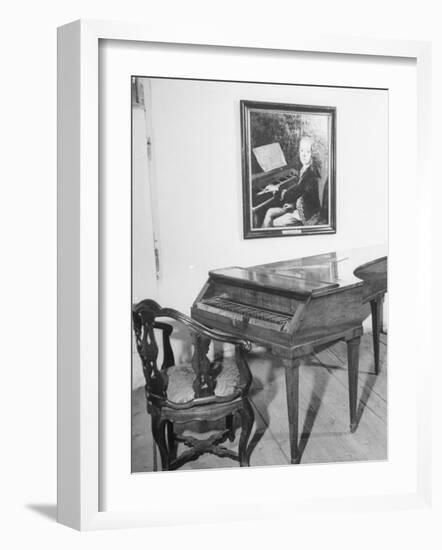 Piano on Which Composer Wolfgang A. Mozart Played from 1780 Until His Death in 1791-null-Framed Photographic Print