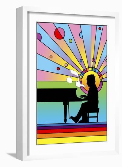 Piano Player 1-Howie Green-Framed Premium Giclee Print