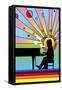 Piano Player 1-Howie Green-Framed Stretched Canvas