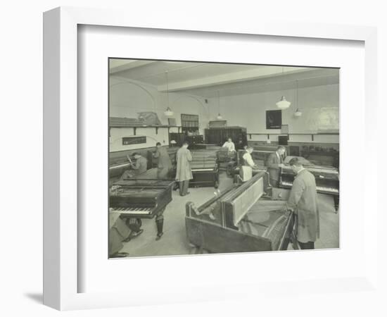 Piano Repairing Class, Northern Polytechnic, London, 1930-null-Framed Photographic Print