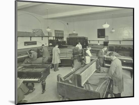 Piano Repairing Class, Northern Polytechnic, London, 1930-null-Mounted Photographic Print