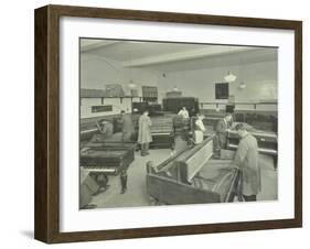 Piano Repairing Class, Northern Polytechnic, London, 1930-null-Framed Premium Photographic Print