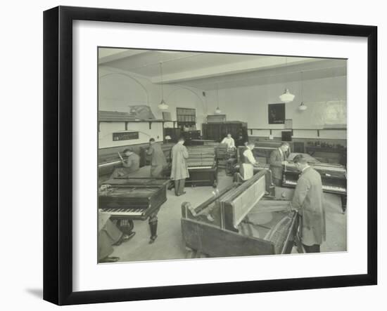 Piano Repairing Class, Northern Polytechnic, London, 1930-null-Framed Premium Photographic Print