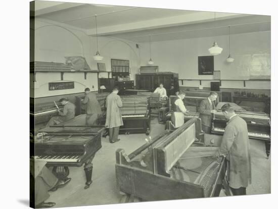 Piano Repairing Class, Northern Polytechnic, London, 1930-null-Stretched Canvas